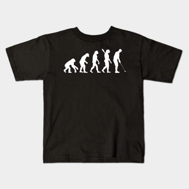 Golf Evolution Shirt Kids T-Shirt by JD_Apparel